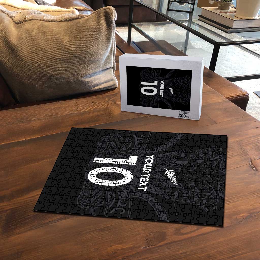 Custom Aotearoa Rugby Puzzle The Blacks-Sporty T90 Style LT03 - Polynesian Pride