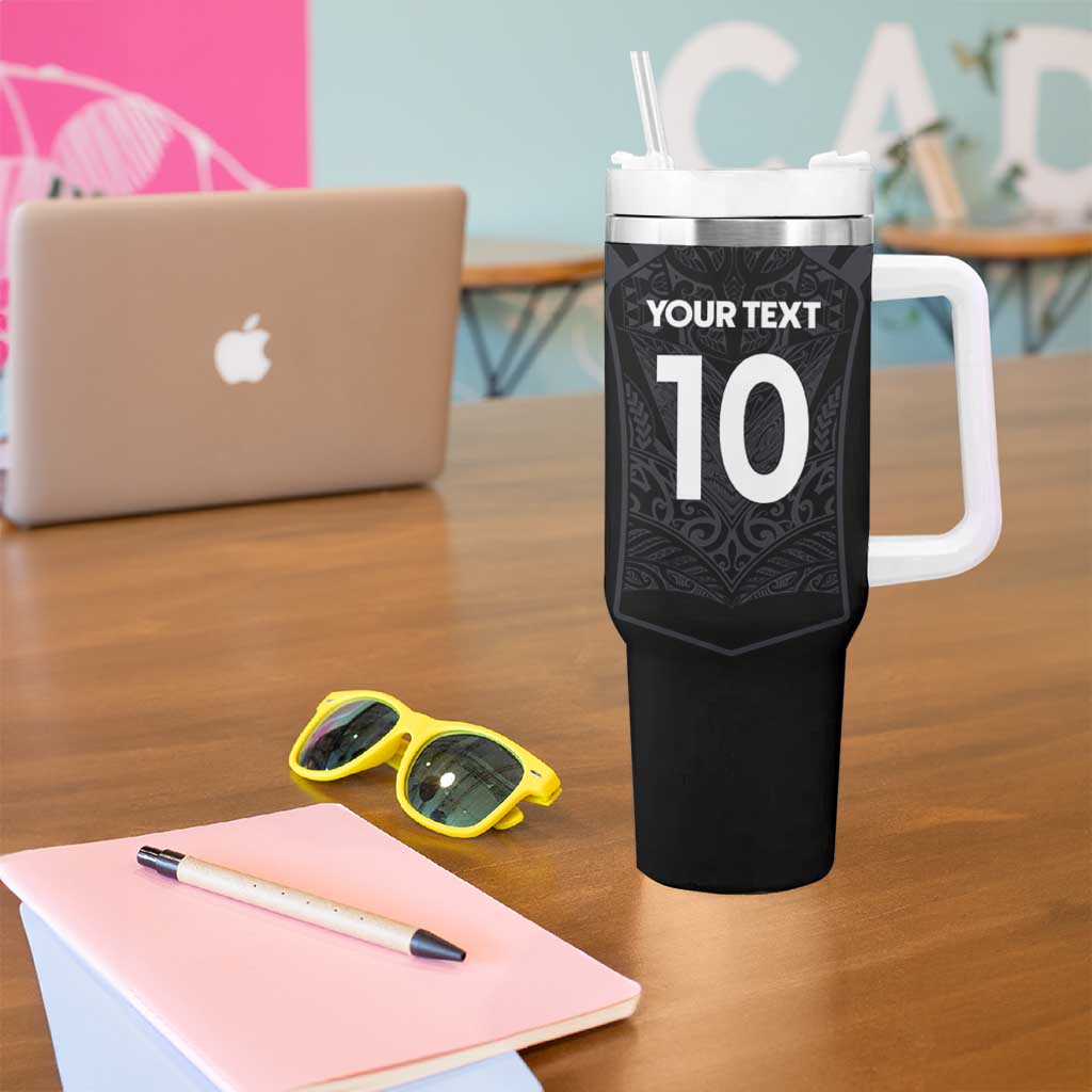 Custom Aotearoa Rugby Tumbler With Handle The Blacks-Sporty T90 Style - Polynesian Pride