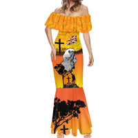 Niue ANZAC Day Mermaid Dress Soldier and Gallipoli Lest We Forget LT03 - Polynesian Pride