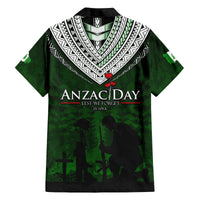 Norfolk Island ANZAC Day Family Matching Long Sleeve Bodycon Dress and Hawaiian Shirt Soldier Lest We Forget Camouflage LT03 - Polynesian Pride
