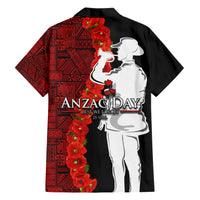 Tonga ANZAC Day Family Matching Short Sleeve Bodycon Dress and Hawaiian Shirt Red Poppies Flower Soldier Lest We Forget LT03 - Polynesian Pride