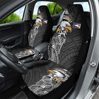American Samoa Flag Day Car Seat Cover Tribal Tattoo with Eagle Black