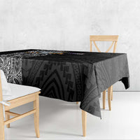 American Samoa Flag Day Tablecloth Tribal Tattoo with Eagle Black
