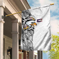 American Samoa Flag Day Garden Flag Tribal Tattoo with Eagle White