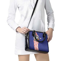 American Samoa Flag Day Shoulder Handbag Tribal Tattoo with Eagle Blue-Red