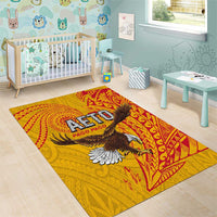 American Samoa Flag Day Area Rug Fautasi Race Pago Pago-Aeto Eagle Wings Tribal Style