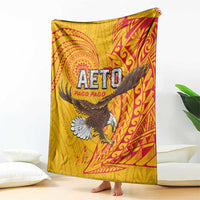 American Samoa Flag Day Blanket Fautasi Race Pago Pago-Aeto Eagle Wings Tribal Style