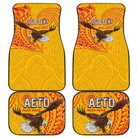Personalised American Samoa Flag Day Car Mats Fautasi Race Pago Pago-Aeto Eagle Wings Tribal Style