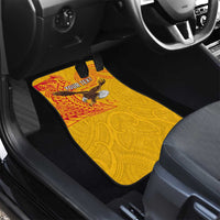 Personalised American Samoa Flag Day Car Mats Fautasi Race Pago Pago-Aeto Eagle Wings Tribal Style