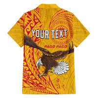 Personalised American Samoa Flag Day Family Matching Summer Maxi Dress and Hawaiian Shirt Fautasi Race Pago Pago-Aeto Eagle Wings Tribal Style LT03 - Polynesian Pride