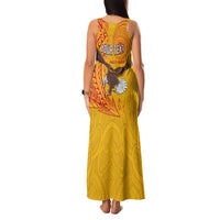 Personalised American Samoa Flag Day Family Matching Tank Maxi Dress and Hawaiian Shirt Fautasi Race Pago Pago-Aeto Eagle Wings Tribal Style LT03 - Polynesian Pride