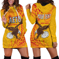 Personalised American Samoa Flag Day Hoodie Dress Fautasi Race Pago Pago-Aeto Eagle Wings Tribal Style LT03 - Polynesian Pride