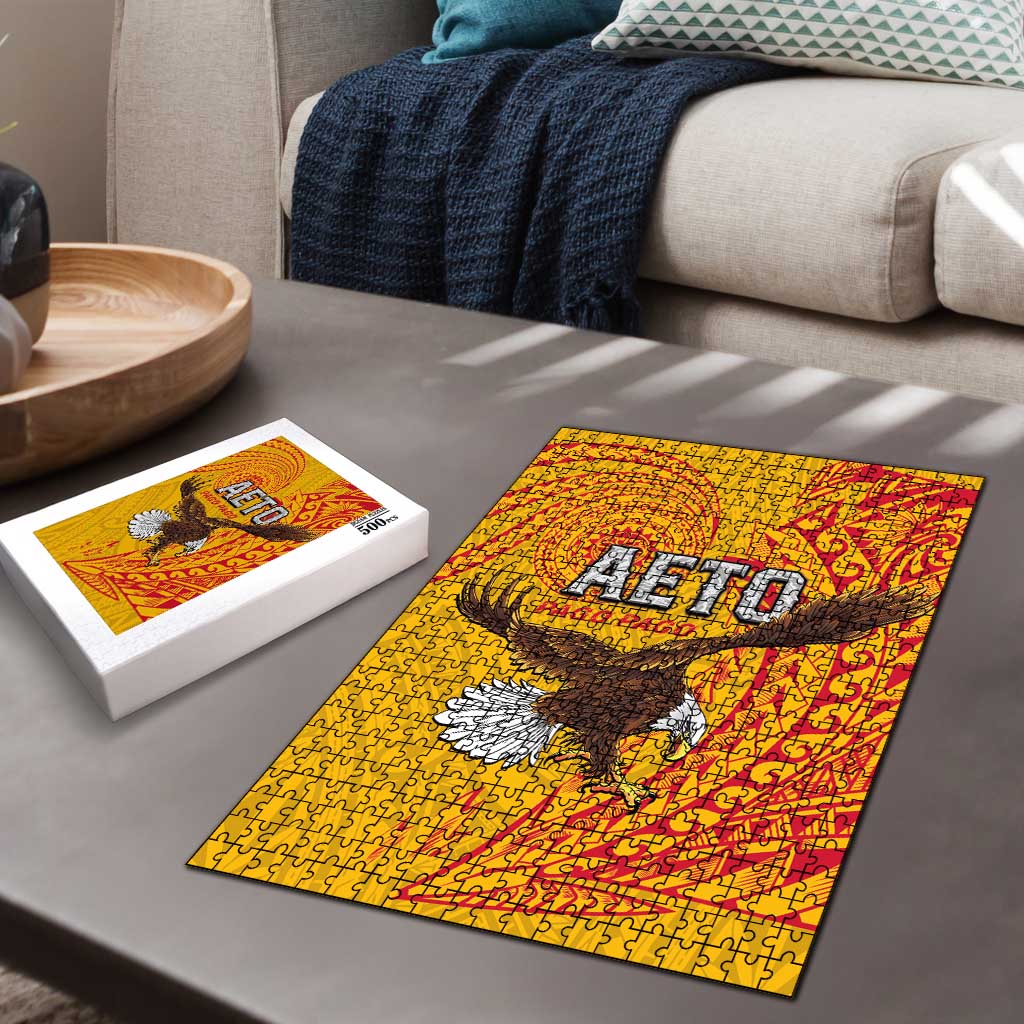 American Samoa Flag Day Puzzle Fautasi Race Pago Pago-Aeto Eagle Wings Tribal Style
