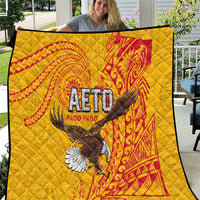 American Samoa Flag Day Quilt Fautasi Race Pago Pago-Aeto Eagle Wings Tribal Style