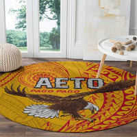 American Samoa Flag Day Round Carpet Fautasi Race Pago Pago-Aeto Eagle Wings Tribal Style