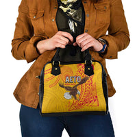 American Samoa Flag Day Shoulder Handbag Fautasi Race Pago Pago-Aeto Eagle Wings Tribal Style
