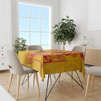 American Samoa Flag Day Tablecloth Fautasi Race Pago Pago-Aeto Eagle Wings Tribal Style