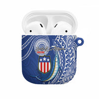 American Samoa Flag Day AirPods Case Fautasi Race Fagatogo-Iseula O Le Moana Sailfish Tribal Style LT03 Multicolor - Polynesian Pride