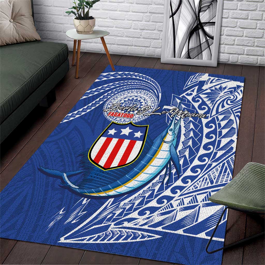American Samoa Flag Day Area Rug Fautasi Race Fagatogo-Iseula O Le Moana Sailfish Tribal Style LT03 Multicolor - Polynesian Pride