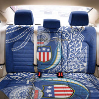 American Samoa Flag Day Back Car Seat Cover Fautasi Race Fagatogo-Iseula O Le Moana Sailfish Tribal Style LT03 - Polynesian Pride