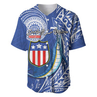 Personalised American Samoa Flag Day Baseball Jersey Fautasi Race Fagatogo-Iseula O Le Moana Sailfish Tribal Style LT03 Multicolor - Polynesian Pride