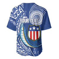 Personalised American Samoa Flag Day Baseball Jersey Fautasi Race Fagatogo-Iseula O Le Moana Sailfish Tribal Style LT03 - Polynesian Pride