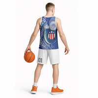 Personalised American Samoa Flag Day Basketball Jersey Fautasi Race Fagatogo-Iseula O Le Moana Sailfish Tribal Style LT03 - Polynesian Pride