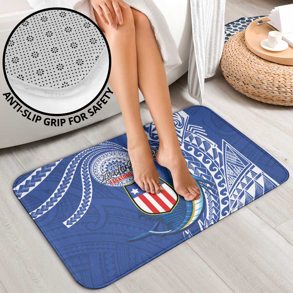 American Samoa Flag Day Bathroom Set Fautasi Race Fagatogo-Iseula O Le Moana Sailfish Tribal Style LT03 - Polynesian Pride