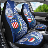 American Samoa Flag Day Car Seat Cover Fautasi Race Fagatogo-Iseula O Le Moana Sailfish Tribal Style LT03 - Polynesian Pride