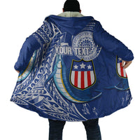 Personalised American Samoa Flag Day Cloak Fautasi Race Fagatogo-Iseula O Le Moana Sailfish Tribal Style LT03 - Polynesian Pride