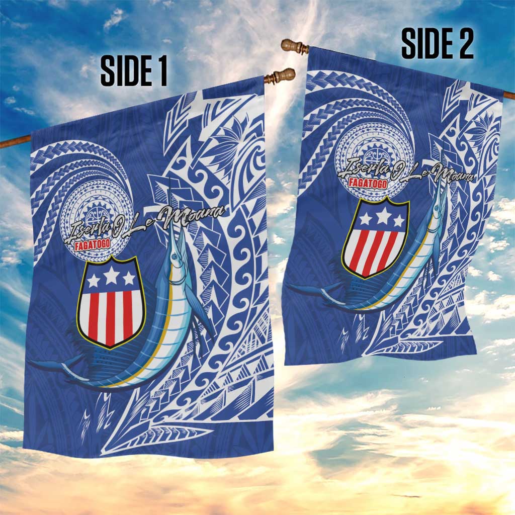 American Samoa Flag Day Garden Flag Fautasi Race Fagatogo-Iseula O Le Moana Sailfish Tribal Style LT03 - Polynesian Pride