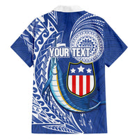 Personalised American Samoa Flag Day Hawaiian Shirt Fautasi Race Fagatogo-Iseula O Le Moana Sailfish Tribal Style LT03 - Polynesian Pride