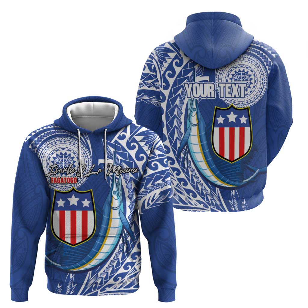 Personalised American Samoa Flag Day Hoodie Fautasi Race Fagatogo-Iseula O Le Moana Sailfish Tribal Style LT03 - Polynesian Pride