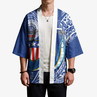 Personalised American Samoa Flag Day Kimono Fautasi Race Fagatogo-Iseula O Le Moana Sailfish Tribal Style LT03 - Polynesian Pride