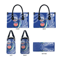 American Samoa Flag Day Leather Bag Fautasi Race Fagatogo-Iseula O Le Moana Sailfish Tribal Style LT03 - Polynesian Pride