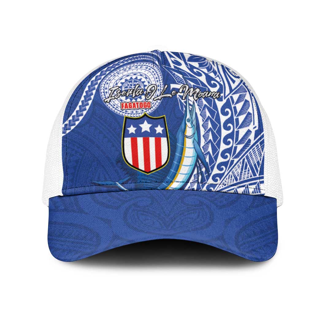 American Samoa Flag Day Mesh Trucker Cap Fautasi Race Fagatogo-Iseula O Le Moana Sailfish Tribal Style