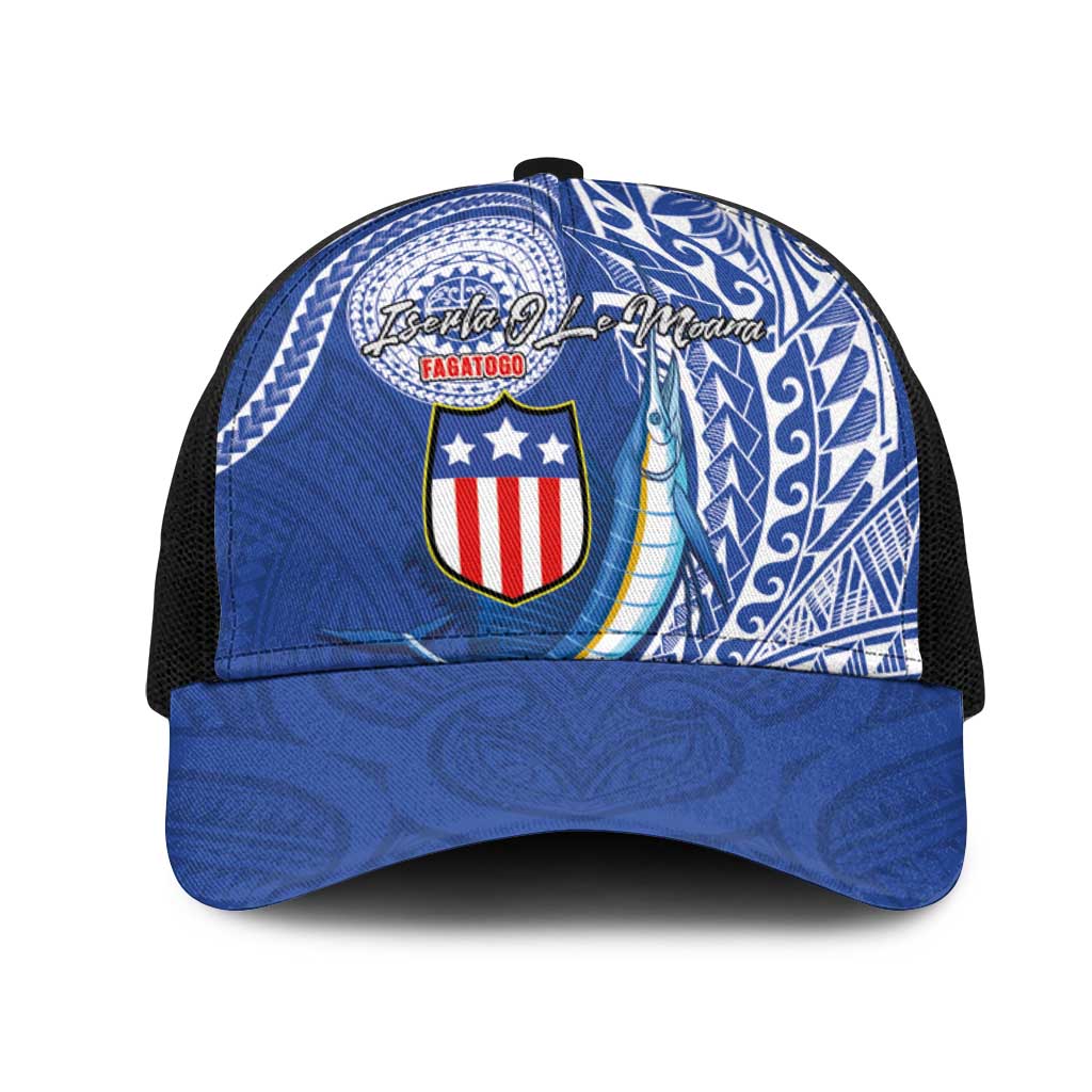 American Samoa Flag Day Mesh Trucker Cap Fautasi Race Fagatogo-Iseula O Le Moana Sailfish Tribal Style LT03 One Size Black Multicolor - Polynesian Pride