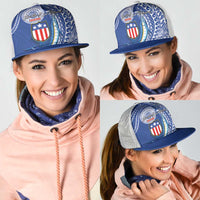 American Samoa Flag Day Mesh Trucker Cap Fautasi Race Fagatogo-Iseula O Le Moana Sailfish Tribal Style LT03 - Polynesian Pride