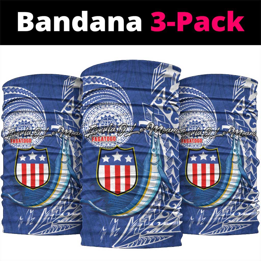 American Samoa Flag Day Neck Gaiter Fautasi Race Fagatogo-Iseula O Le Moana Sailfish Tribal Style LT03 package One Size: 25*50cm Multicolor - Polynesian Pride