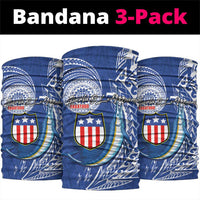 American Samoa Flag Day Neck Gaiter Fautasi Race Fagatogo-Iseula O Le Moana Sailfish Tribal Style LT03 package One Size: 25*50cm Multicolor - Polynesian Pride