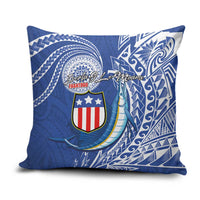 American Samoa Flag Day Pillow Cover Fautasi Race Fagatogo-Iseula O Le Moana Sailfish Tribal Style LT03 Multicolor - Polynesian Pride