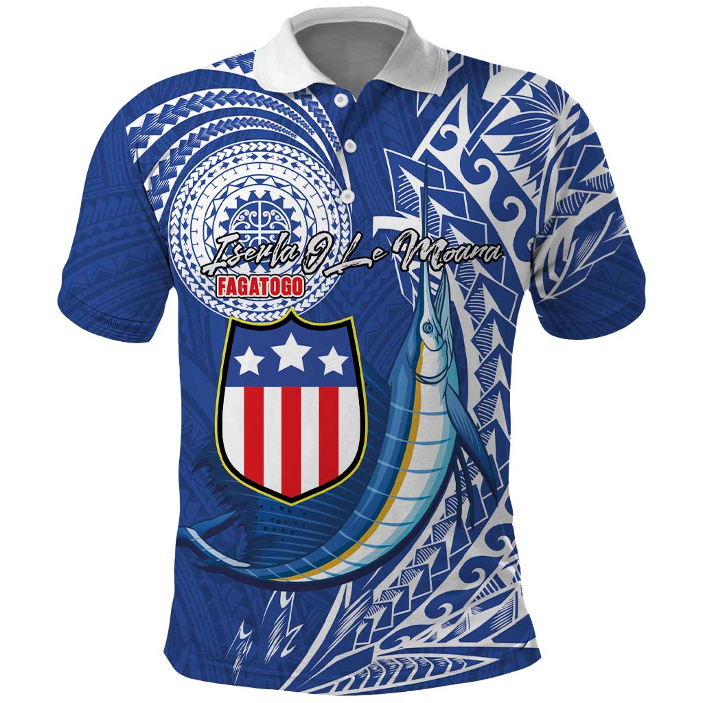 Personalised American Samoa Flag Day Polo Shirt Fautasi Race Fagatogo-Iseula O Le Moana Sailfish Tribal Style LT03 Multicolor - Polynesian Pride