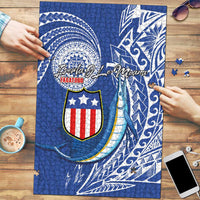 American Samoa Flag Day Puzzle Fautasi Race Fagatogo-Iseula O Le Moana Sailfish Tribal Style LT03 Multicolor - Polynesian Pride