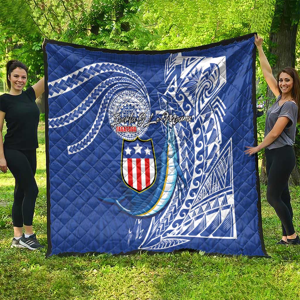 American Samoa Flag Day Quilt Fautasi Race Fagatogo-Iseula O Le Moana Sailfish Tribal Style LT03 - Polynesian Pride