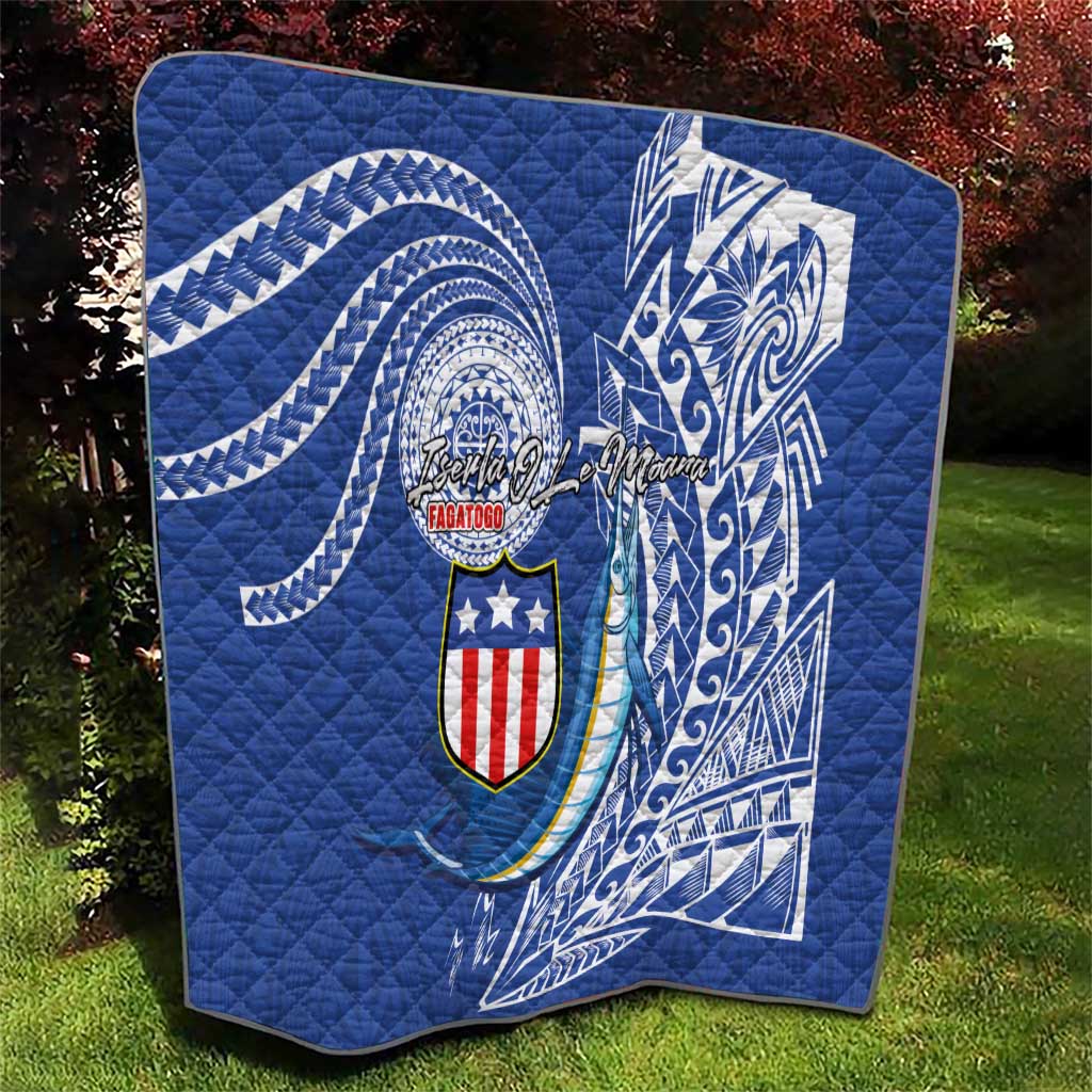 American Samoa Flag Day Quilt Fautasi Race Fagatogo-Iseula O Le Moana Sailfish Tribal Style LT03 - Polynesian Pride