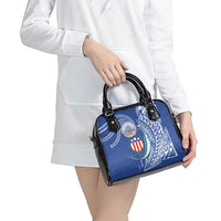 American Samoa Flag Day Shoulder Handbag Fautasi Race Fagatogo-Iseula O Le Moana Sailfish Tribal Style LT03 - Polynesian Pride