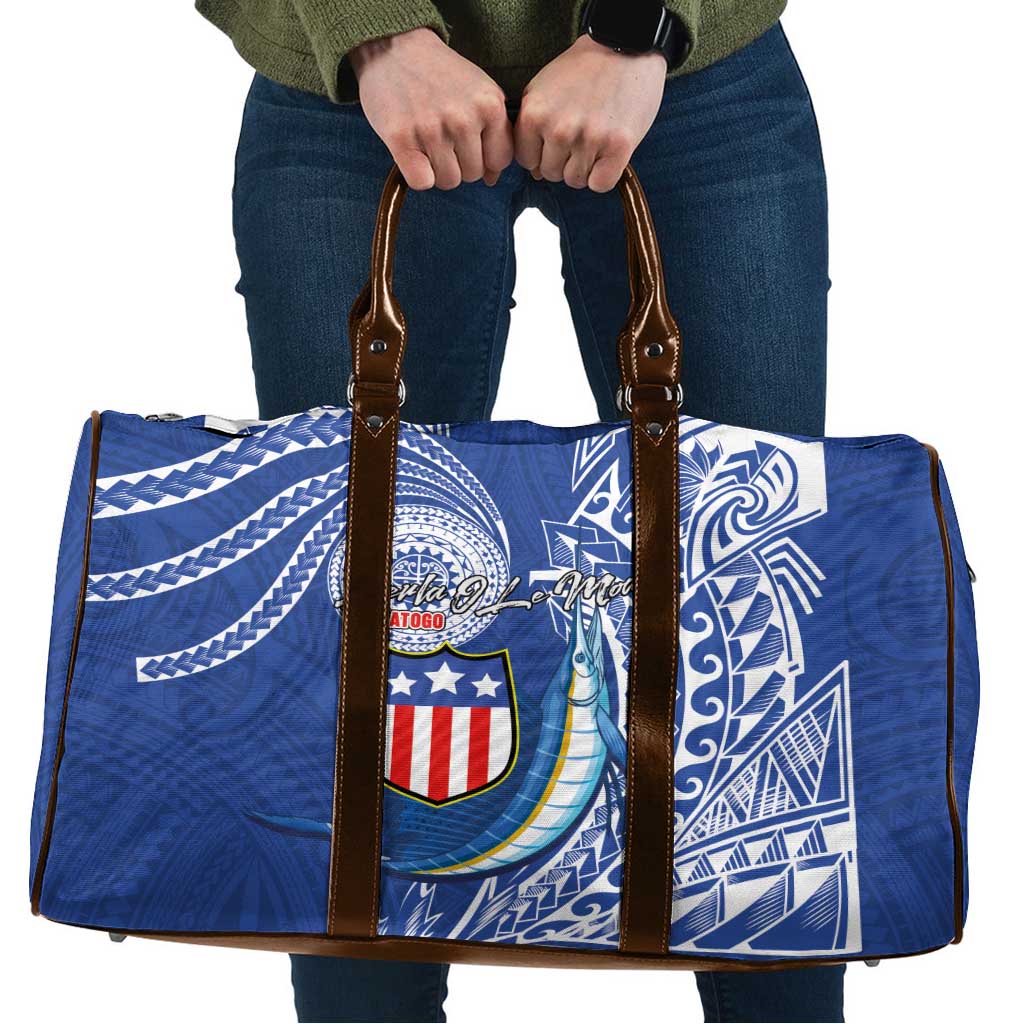 American Samoa Flag Day Travel Bag Fautasi Race Fagatogo-Iseula O Le Moana Sailfish Tribal Style