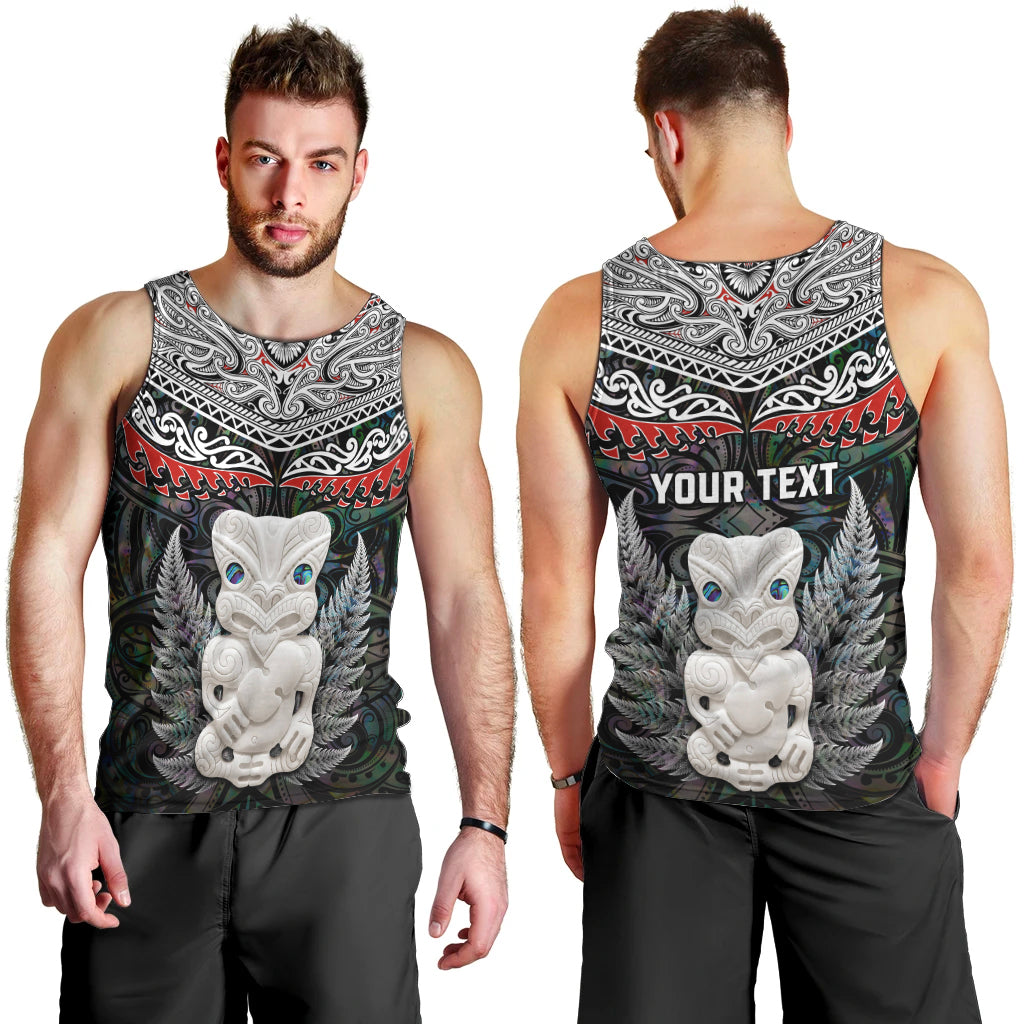New Zealand Hei Tiki Men Tank Top Maori Green Papua Shell Pattern LT03 - Polynesian Pride