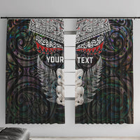 New Zealand Hei Tiki Window Curtain Maori Green Papua Shell Pattern LT03 With Hooks Green - Polynesian Pride