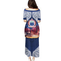Samoa Indenpendence Day Family Matching Puletasi and Hawaiian Shirt Sky Fireworks with Flag Style LT03 - Polynesian Pride
